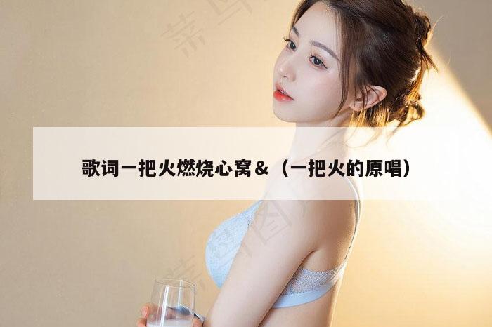 歌词一把火燃烧心窝＆（一把火的原唱）
